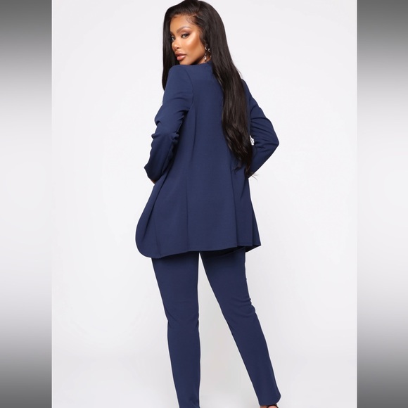 Fashion Nova Navy Suite Set - Picture 5 of 7